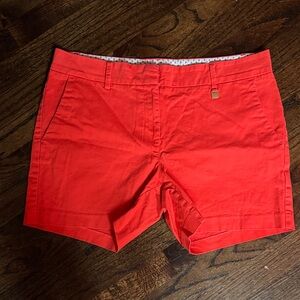 NWOT Nautica red 5” inseam chino shorts. Size 12.